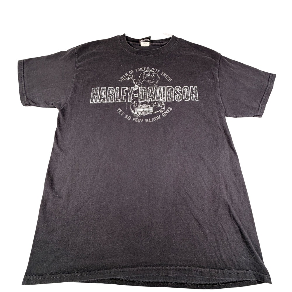Harley-Davidson T Shirt Mens Large Black Sheep Virginia Beach VA 2010